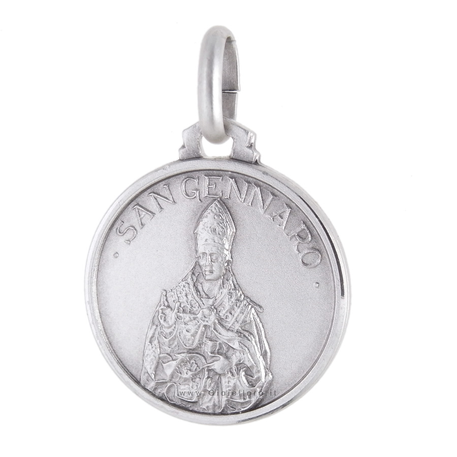 Medaglia San Gennaro in argento 16 mm