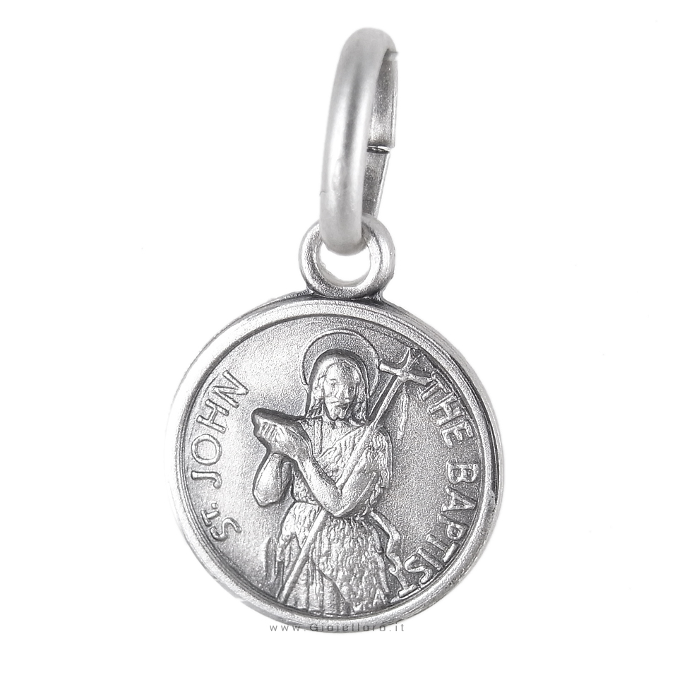 Medaglia San Giovanni Battista in argento 10 mm