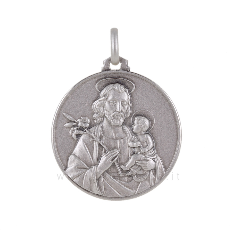 Medaglia San Giuseppe in argento 30 mm