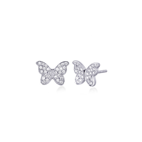 Orecchini Mabina in argento e zirconi farfalla