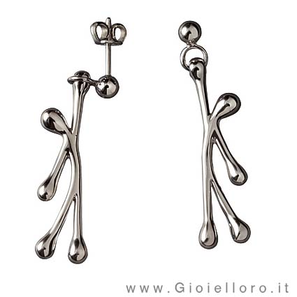 Orecchini Pensieri Felici G2001-B in oro Bianco