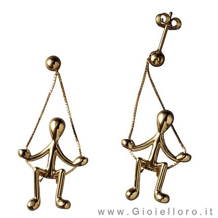 Pensieri Felici Earrings Gold Collection