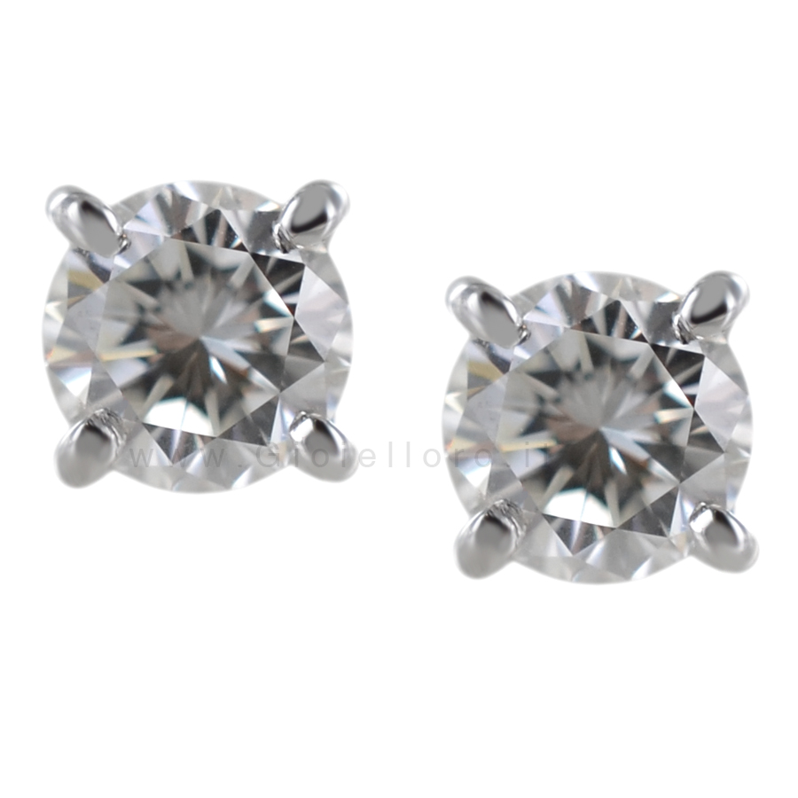 Orecchini Punto Luce in oro e diamanti 0.48 G IF