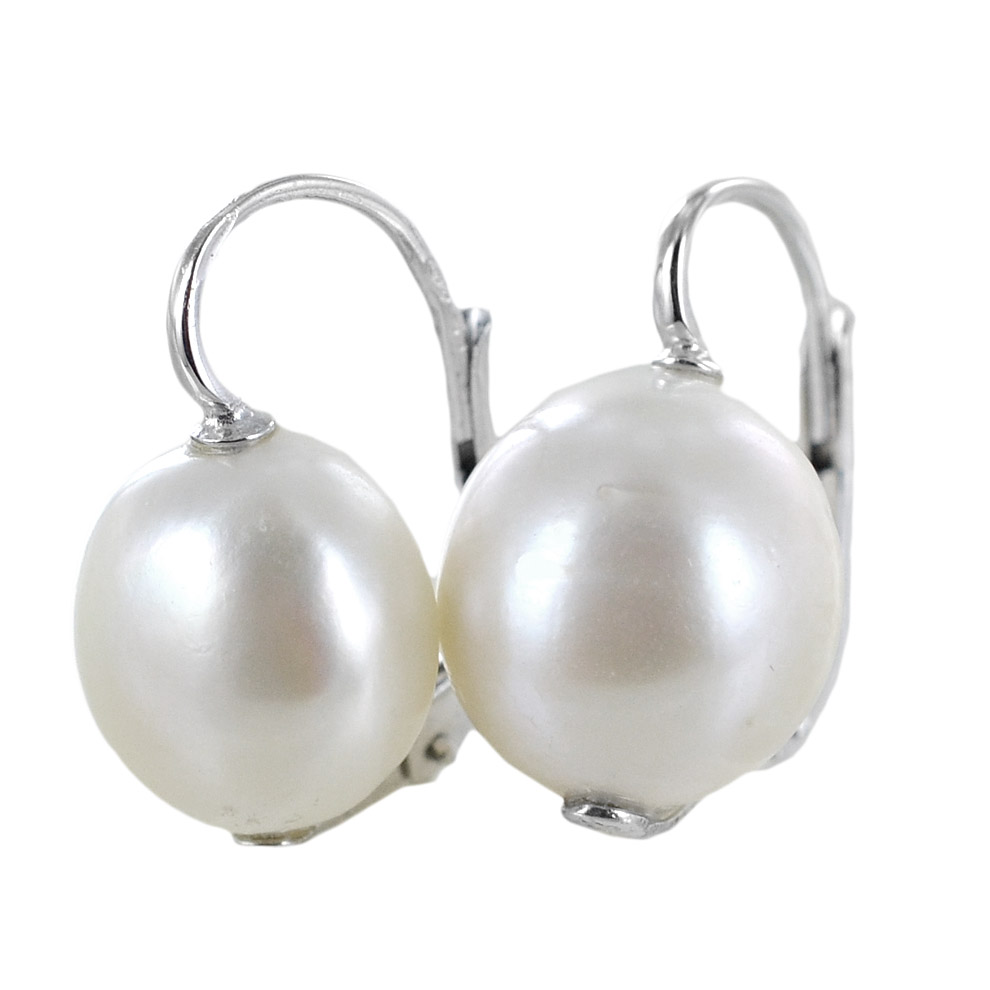 Orecchini con perle di acqua dolce - perle barocche 13 - 14 mm
