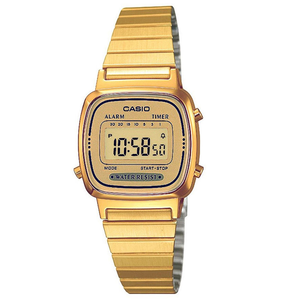 Orologio Casio Donna in acciaio PVD oro giallo cassa 24 mm LA670WGA-9DF