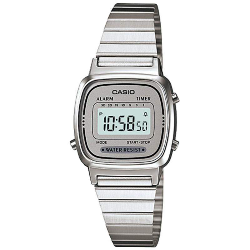 Orologio Casio Donna in acciaio cassa 24 mm silver grigio LA670WA-7DF