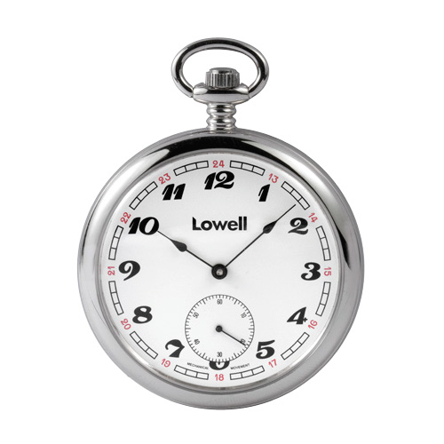 Orologio Lowell tasca numeri arabi LEPINE con catena - movimento meccanico
