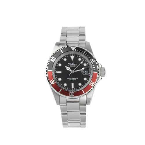 Orologio Perseo Modello Submariner Quarzo Nero e Rosso 6648