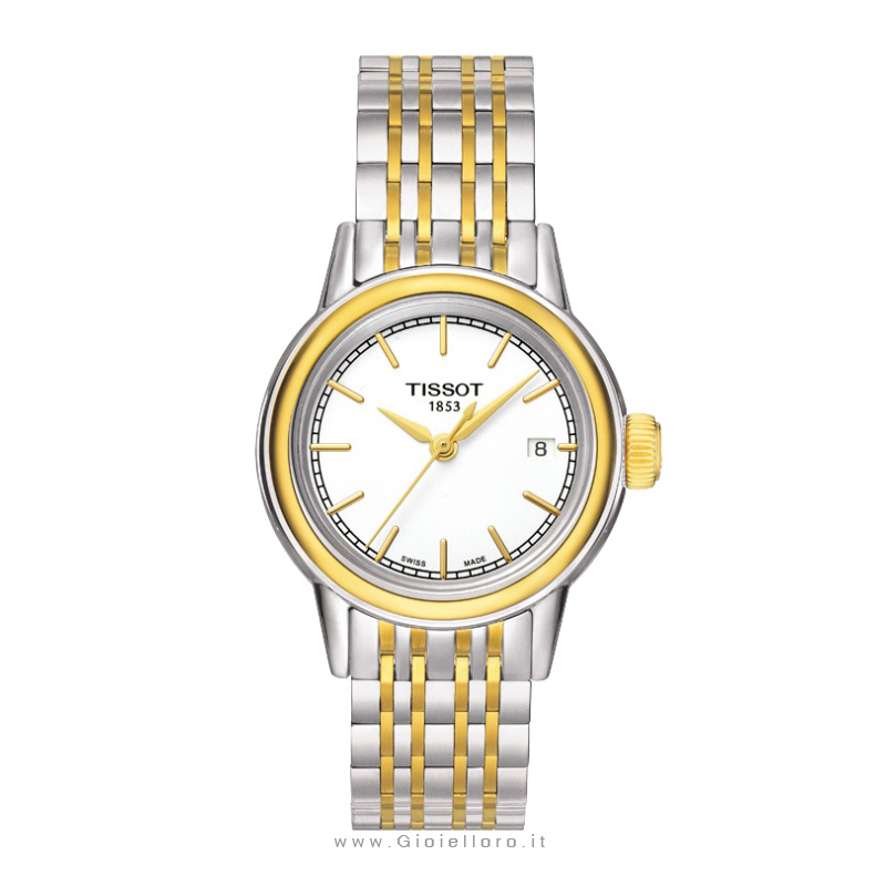 Orologio Tissot Carson Donna acciaio e PVD oro giallo T085.210.22.011.00