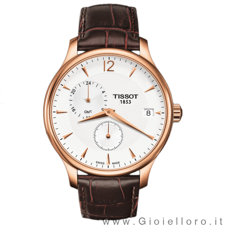 Orologio Tissot uomo T-Tradition GMT T063.639.36.037.00 PVD rosa