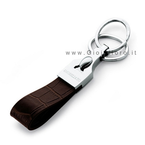 Portachiavi MORELLATO Uomo Acciaio e pelle Marrone SU0602