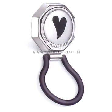Solotuo Glass holder with Heart black enamel AA7016CA