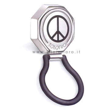 Solotuo Glass holder with Peace black enamel AA7017CA