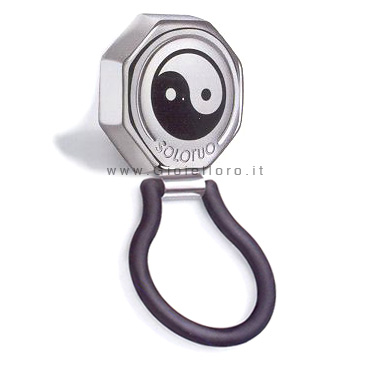 Solotuo Glass holder with yin yan black enamel AA7014CA