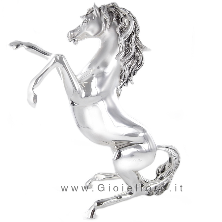 Scultura Cavallo in argento 