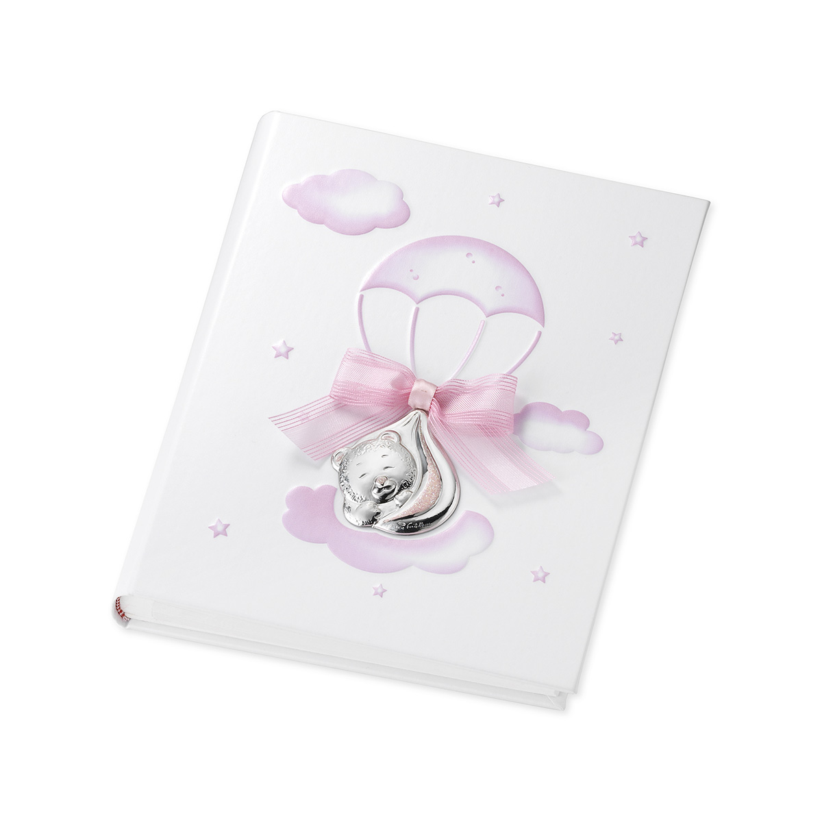 Album portafoto da bambina in argento con CD