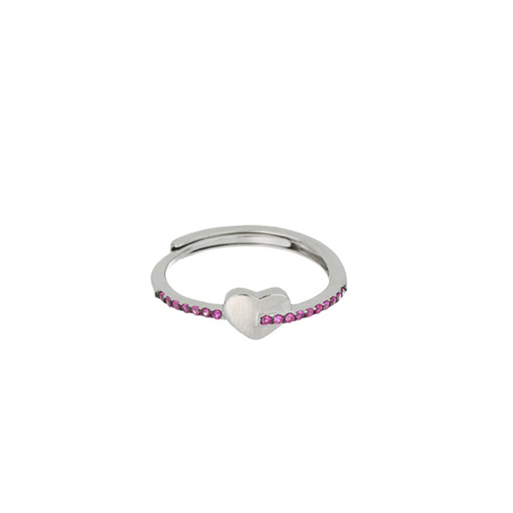 Anello a cuore Cheers collezione Palazzo Reale Cuori Milano zircone Fucsia 