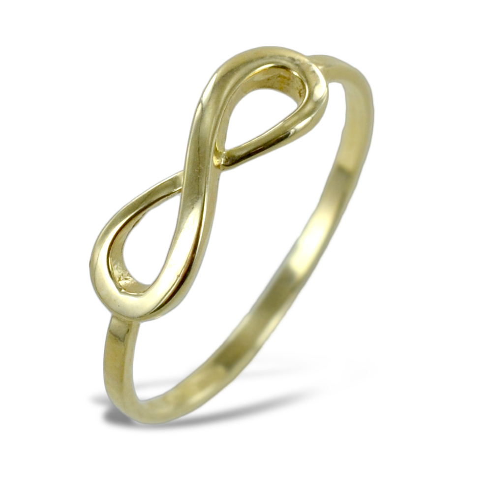 Anello da donna con infinito in oro giallo 