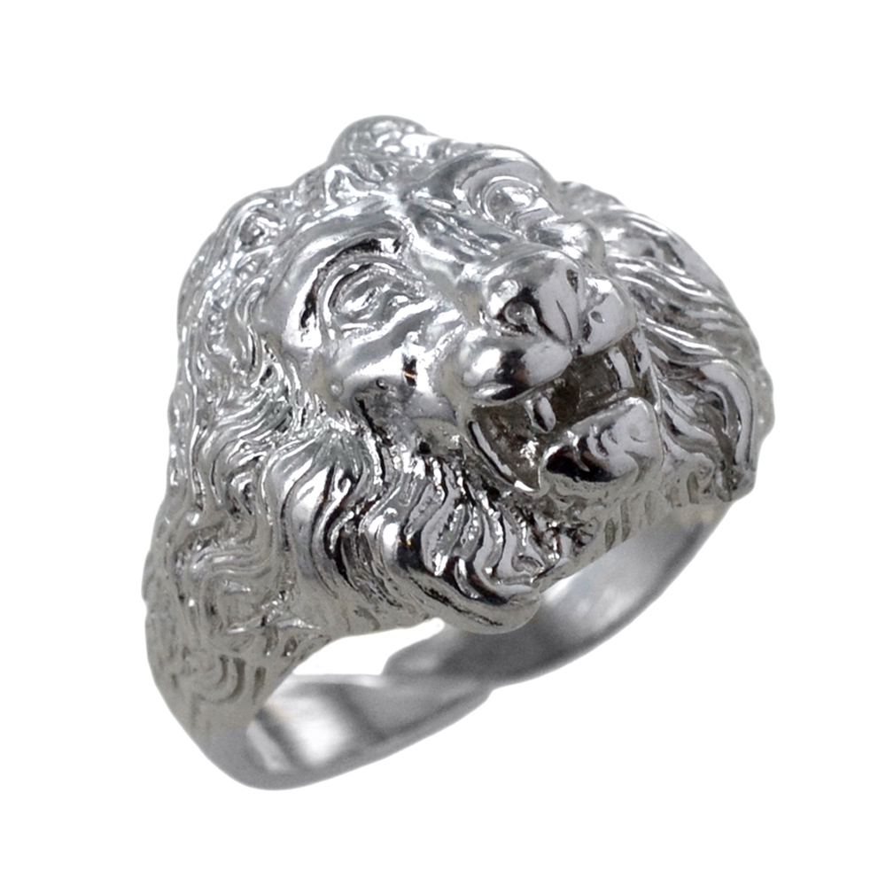 Anello da uomo in argento Testa di Leone