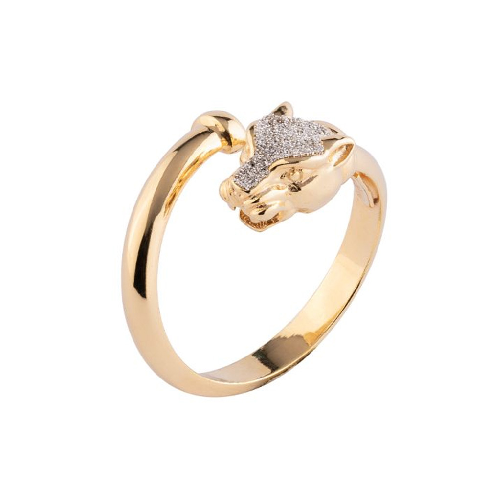 Anello donna gioielli Rebecca in Argento con Testa di Pantera SJLACO86