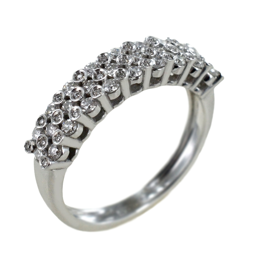 Anello fantasia a fascia di diamanti 0.65 ct.