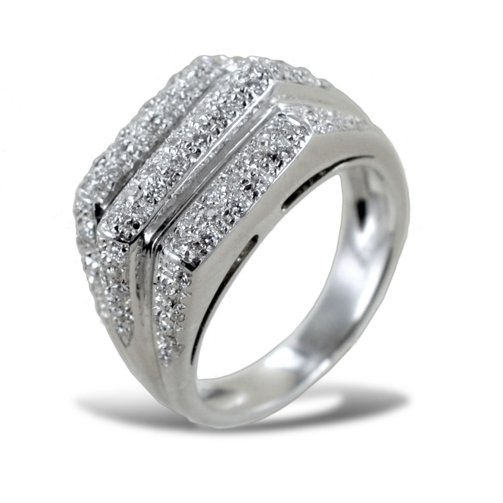Anello fantasia fasce di diamanti carati 0.32