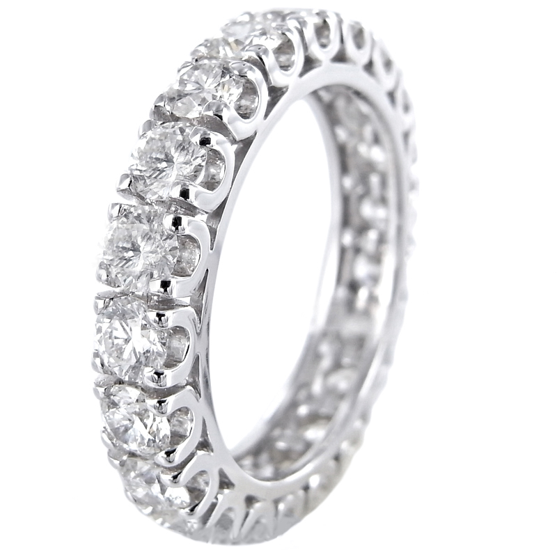 Anello fedina Eternity oro e diamanti ct. 2.50 G