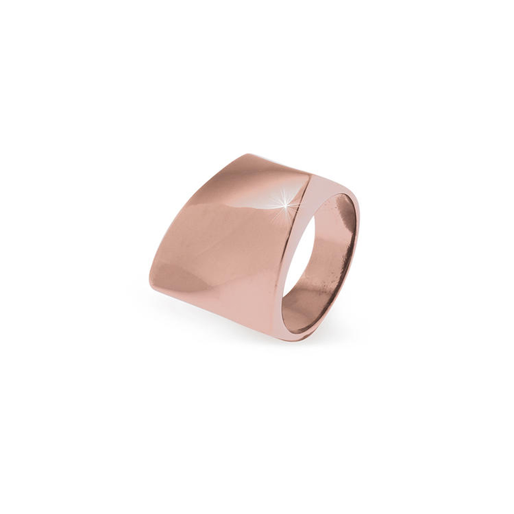 Anello Unoaerre in Argento Rosa a forma geometrica