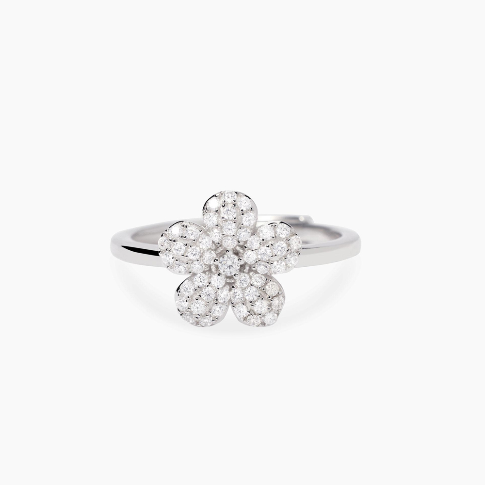 Anello Mabina con fiore in zirconi bianchi MALEDETTA PRIMAVERA 523485