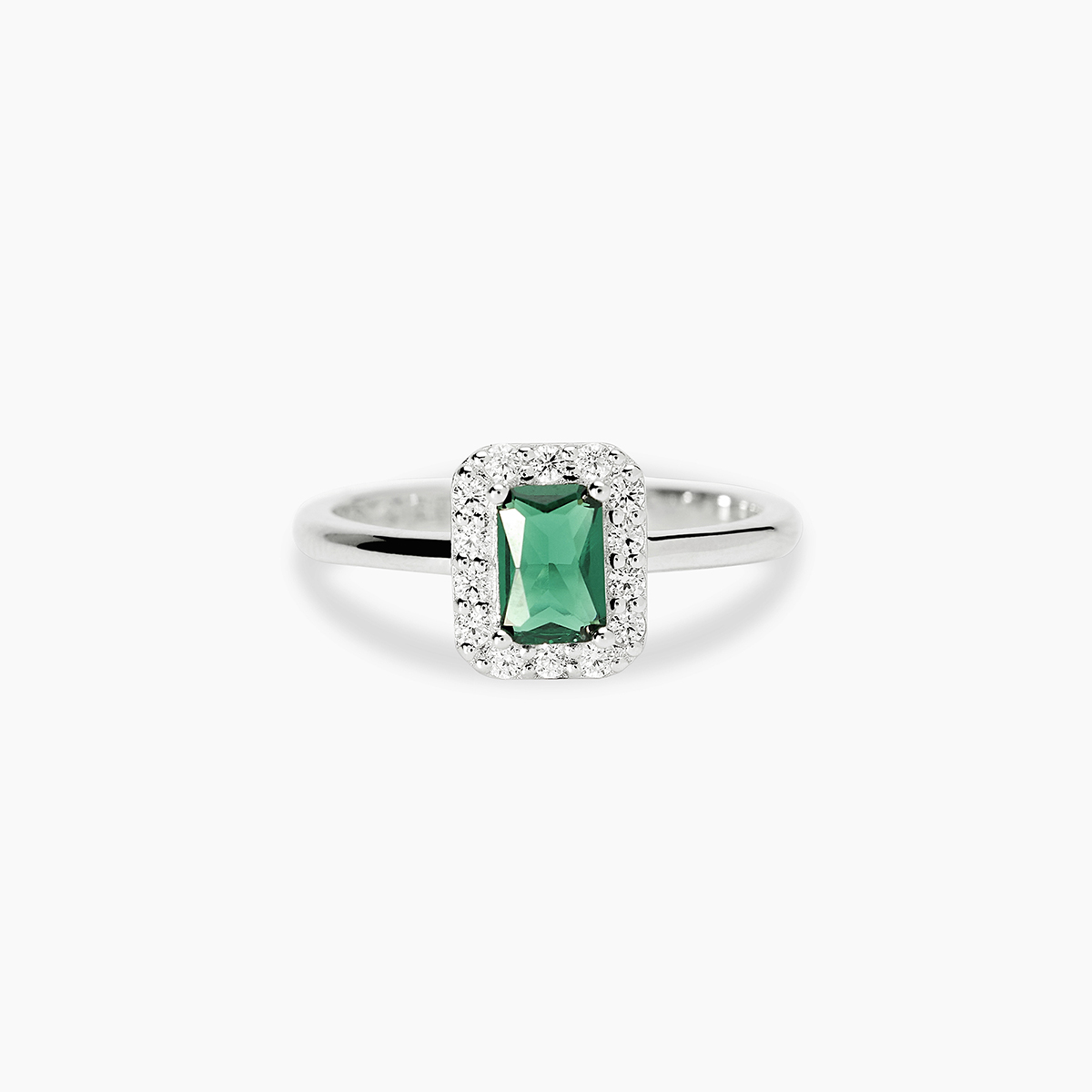 Anello Mabina MY DIAMOND Donna in argento con Smeraldo e Diamanti Lab-Grown misura 15