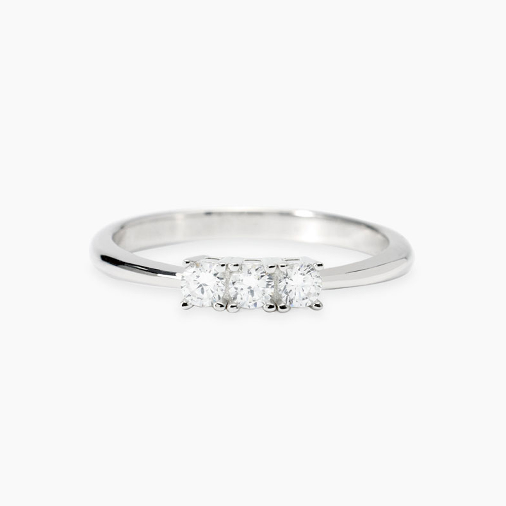 Anello Mabina MY DIAMOND Donna in argento Trilogy con Diamante Lab-Grown 0.27 ct misura 17