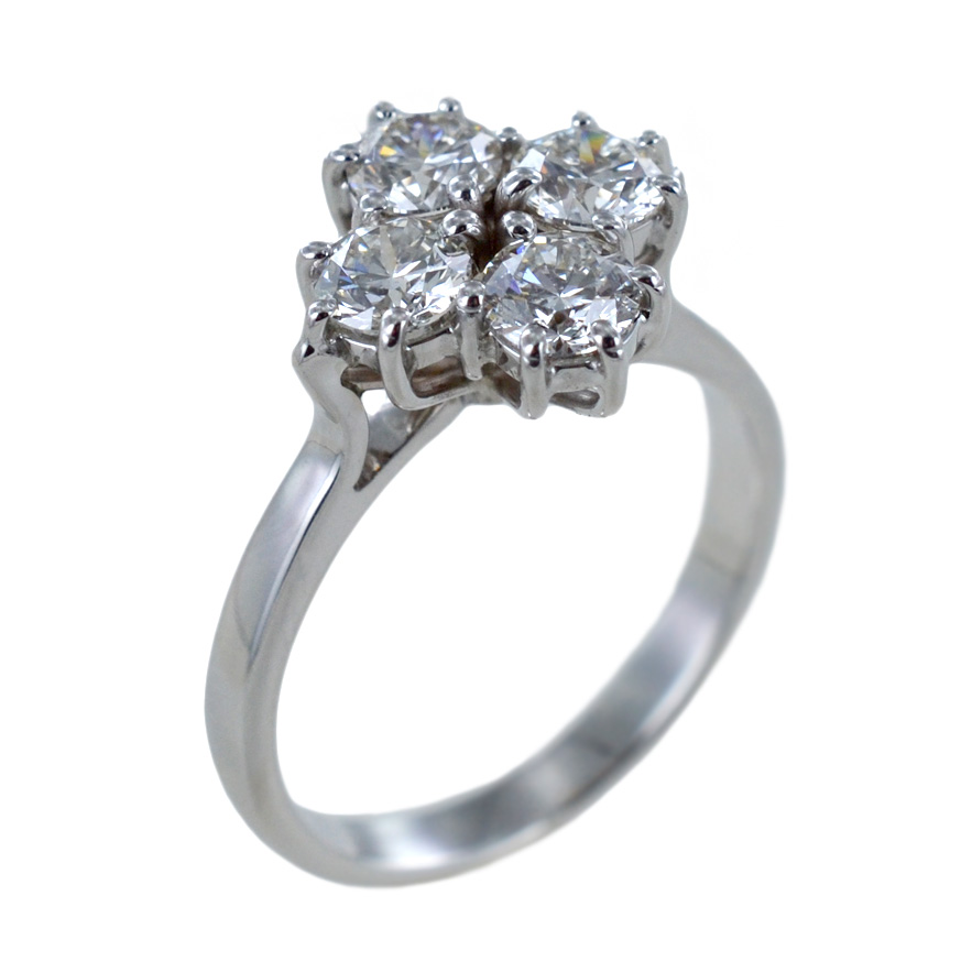 Anello Quadrilogy in oro con diamanti 1.20 ct IGI