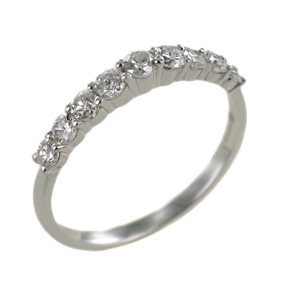 Anello riviera con diamanti da mezzo carato