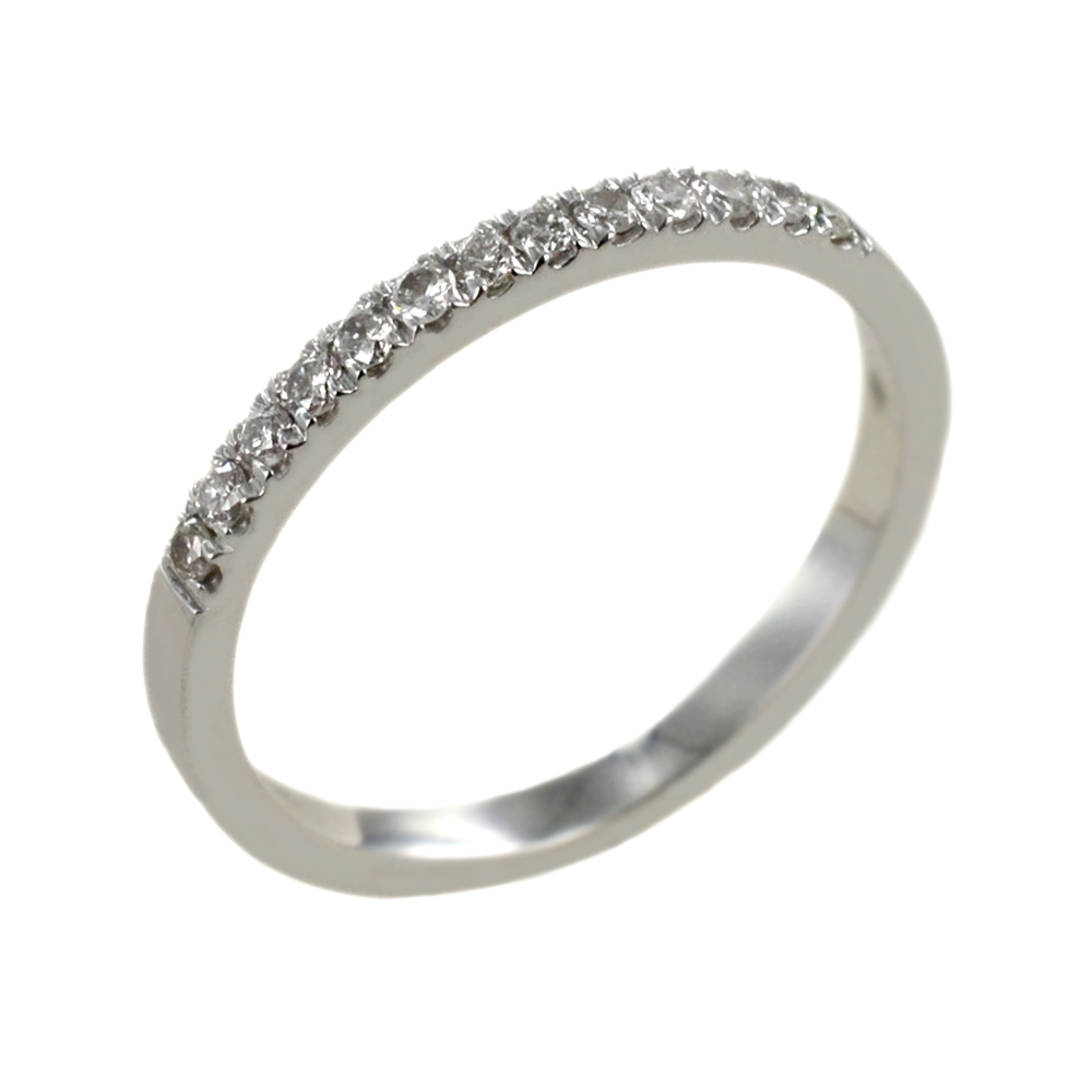 Anello riviera sottile con diamanti 0.17 F