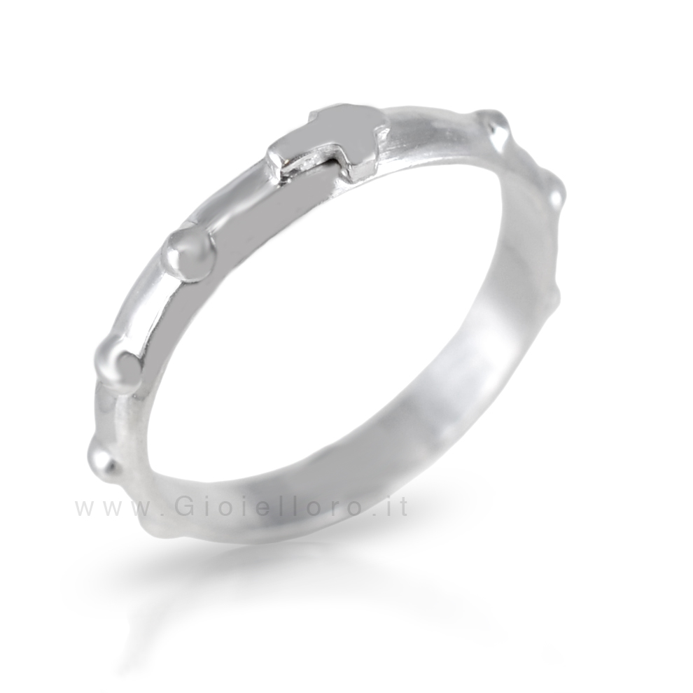 Anello Rosario in argento 925/000 misura 19
