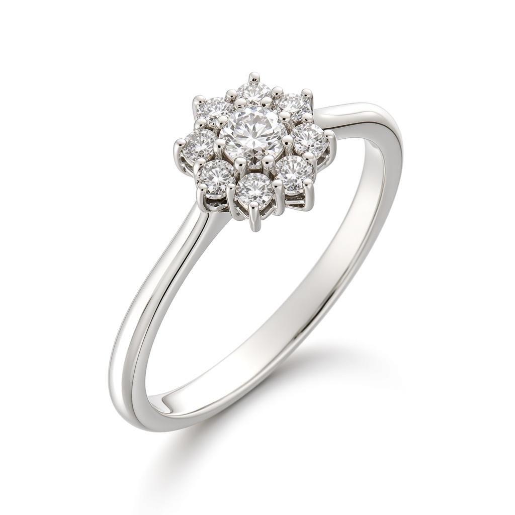 Anello Rosetta con Diamanti 0.29 carati