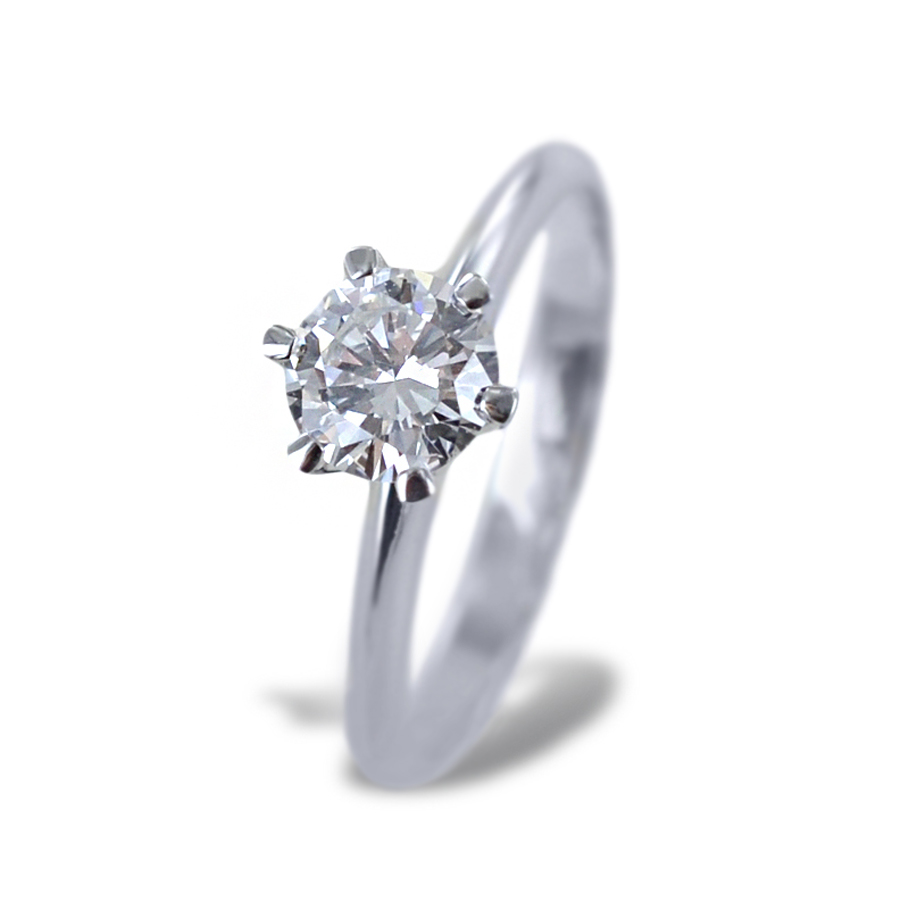 Anello Solitario a Corona con diamante un carato 1.00