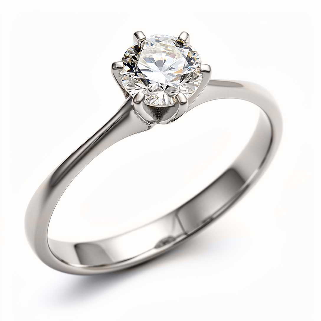 Anello Solitario con diamante da oltre mezzo carato 6 griffes certificato IGI