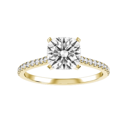 Anello Solitario Diamante Cushion Lab Grown grande 2 carati cert IGI