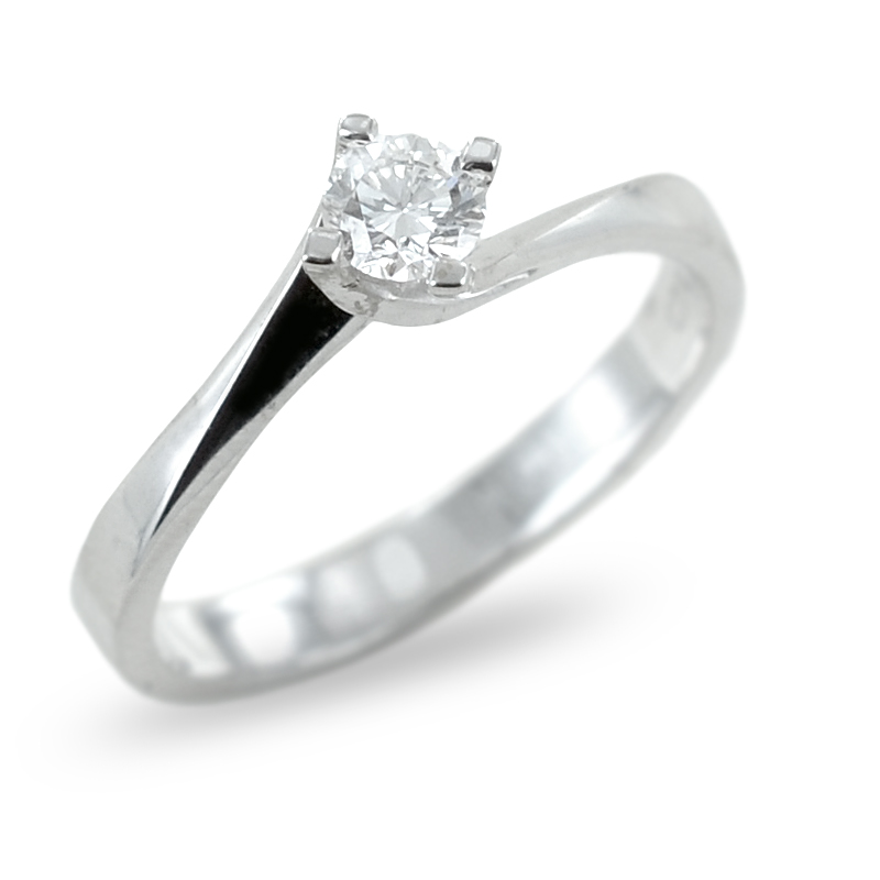 Anello solitario Valentine ct 0.28 G VS