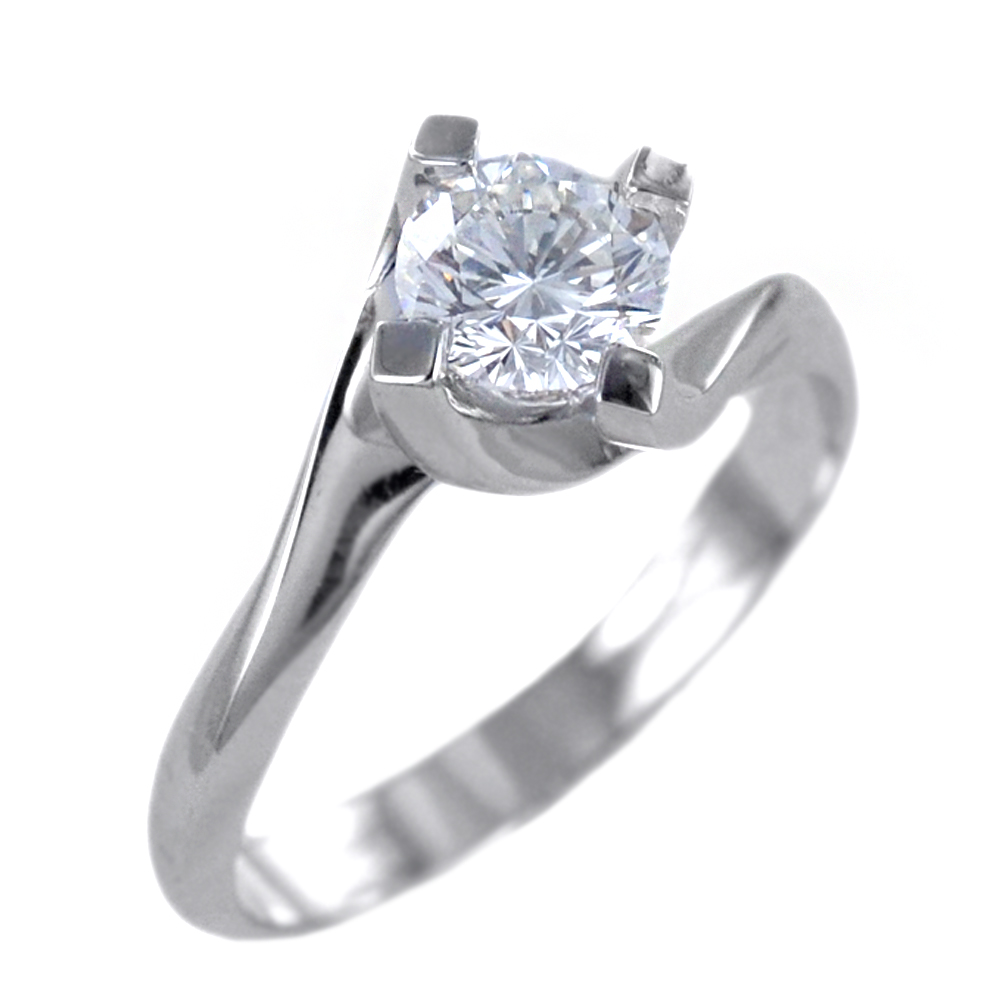 Anello Solitario Valentine diamante grande da 0.50 carati 