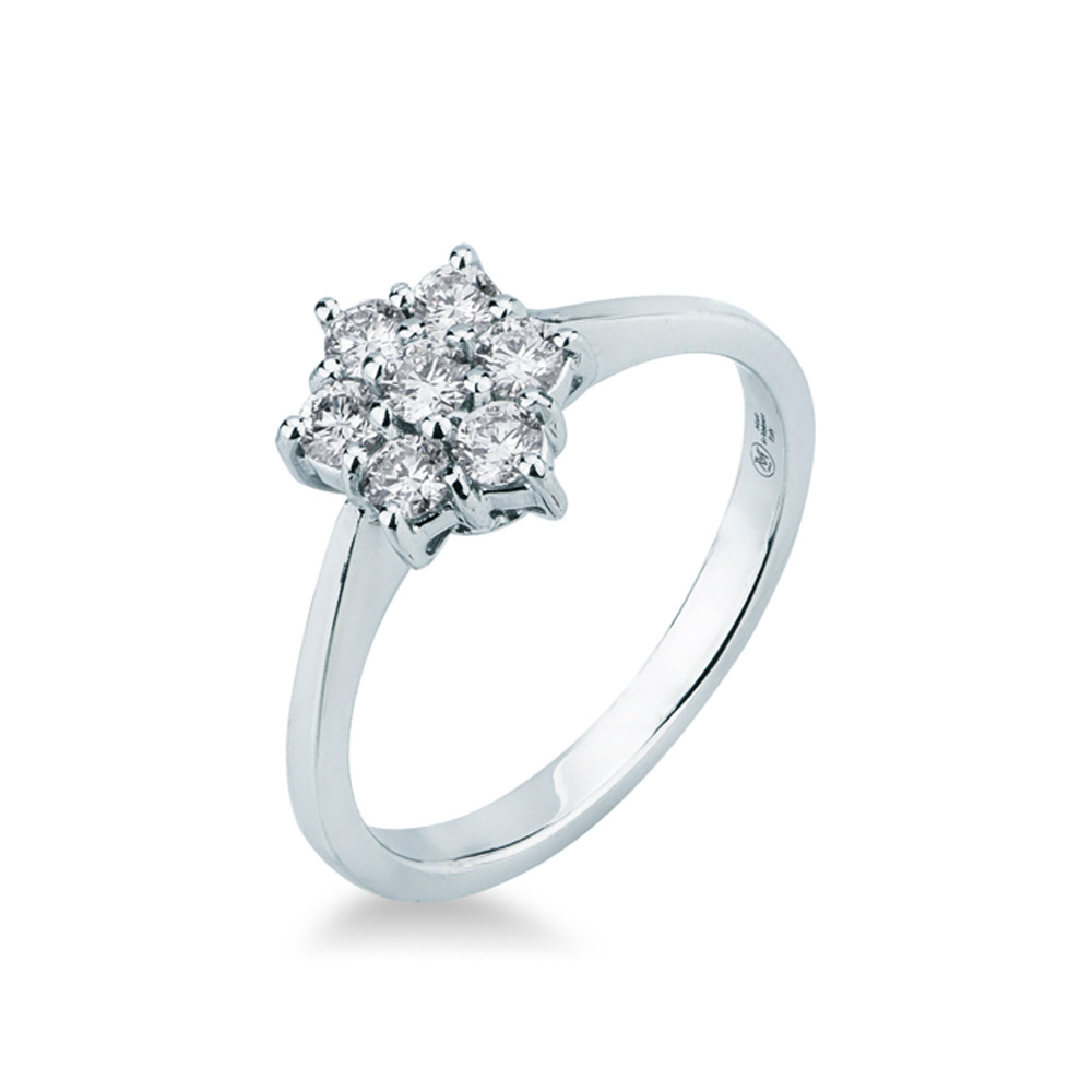 Anello Stella in oro e diamanti ct 0.42 G 