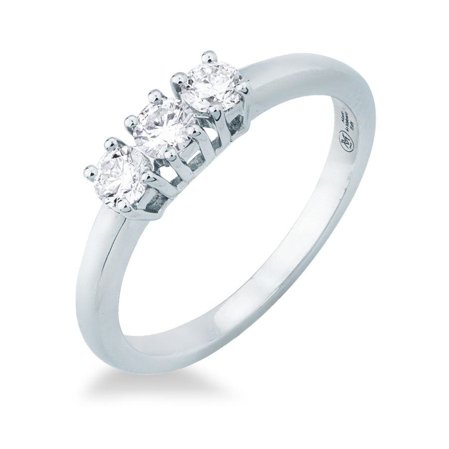 Anello Trilogy Gioielli  Valenza ct. 0.44 colore E 