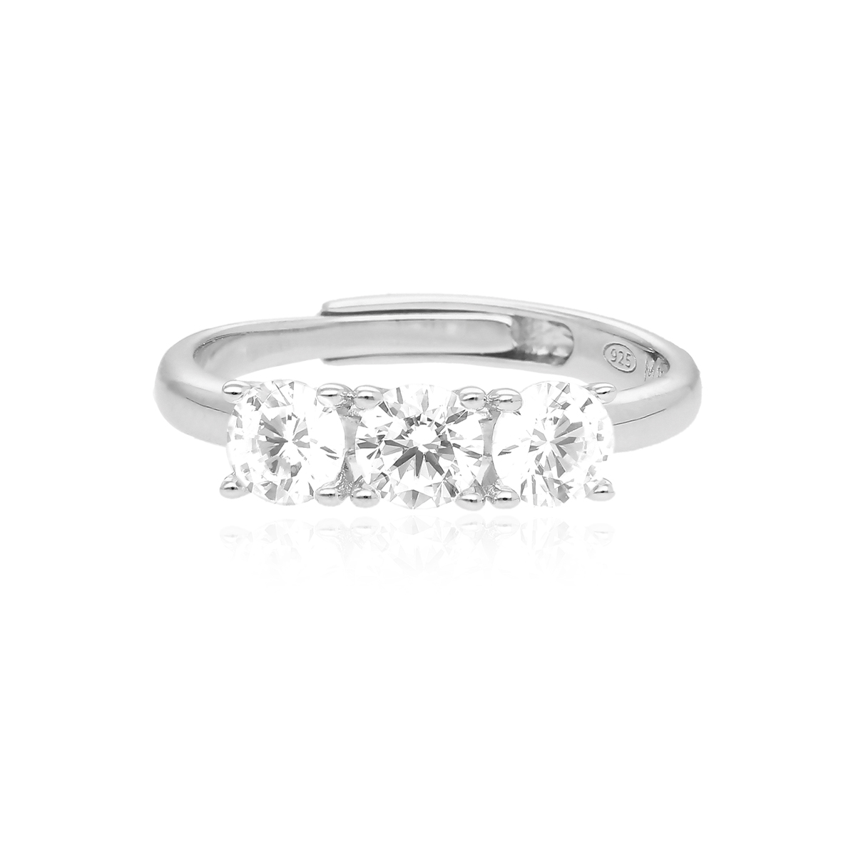 Anello trilogy Mabina Donna in argento e zirconi