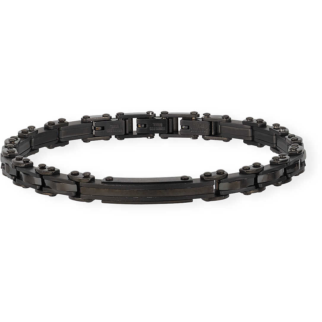 Bracciale 2Jewels Uomo Ancora acciaio nero Bike Type 232154