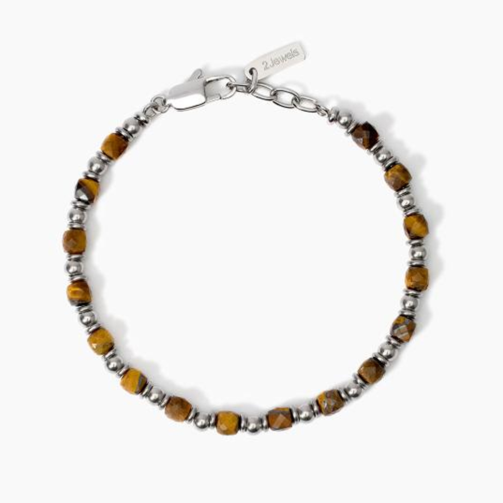 Bracciale 2Jewels Uomo Bracciale con occhio di tigre collezione Original 232645