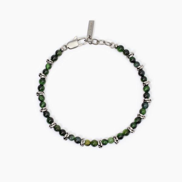 Bracciale 2Jewels Uomo Bracciale occhio di tigre verde