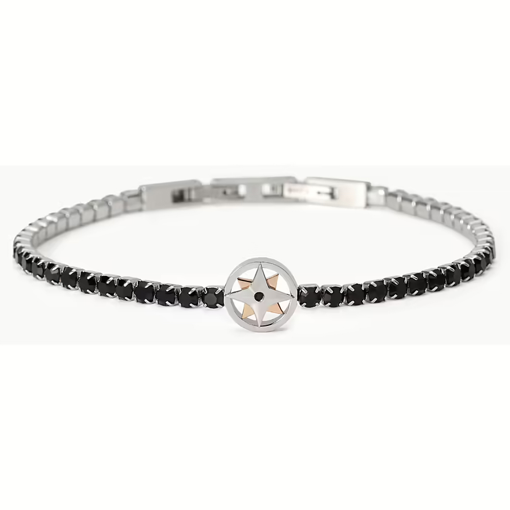 Bracciale 2Jewels Uomo della collezione Navy Rosa dei venti in acciaio 232581