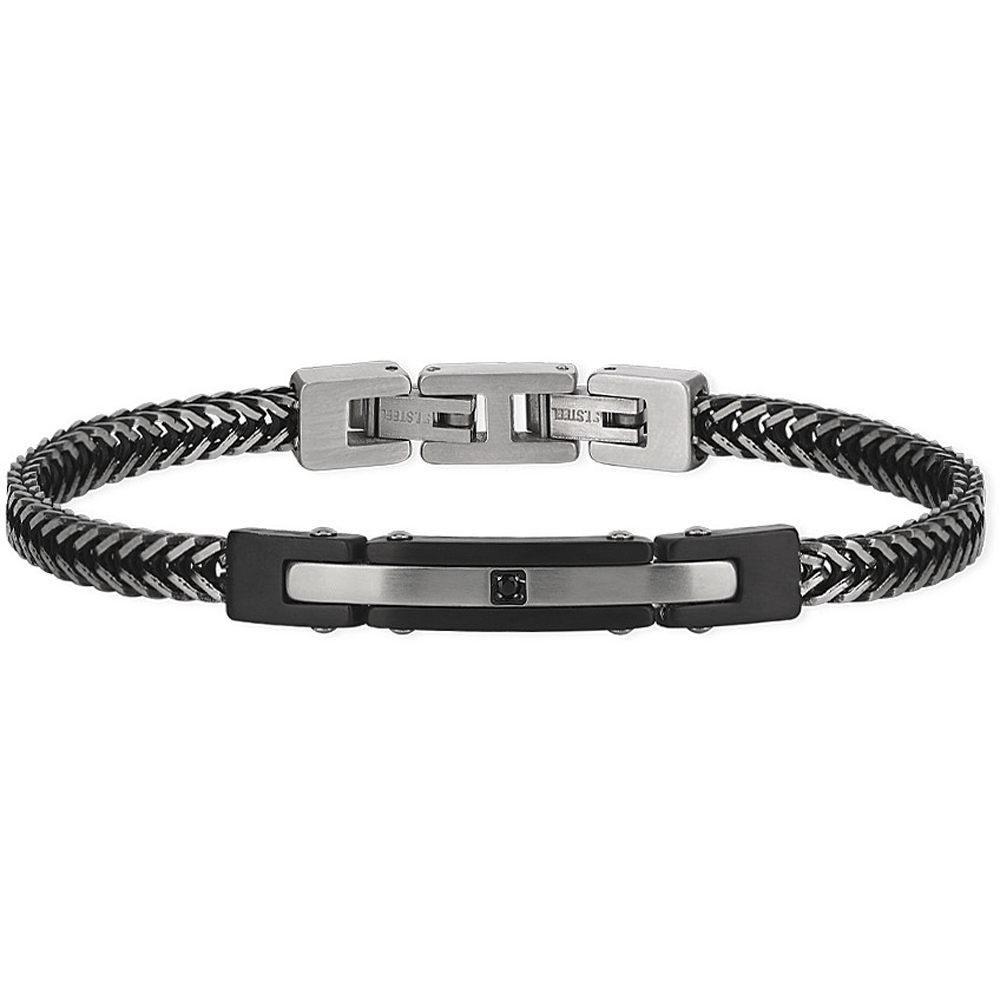 Bracciale 2Jewels Uomo First Class in acciaio con PVD nero 232242