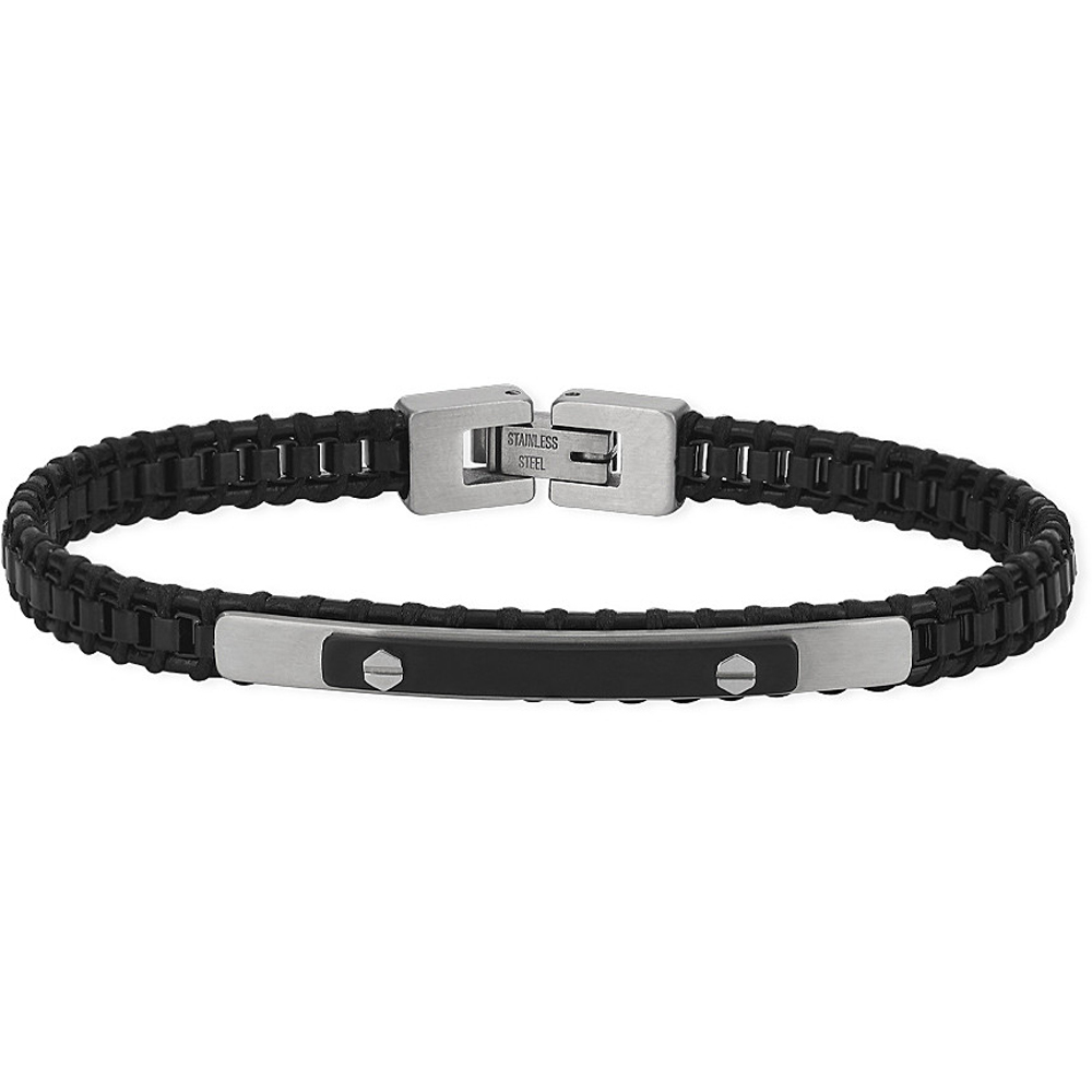 Bracciale 2Jewels Uomo Street in acciaio e pelle 232251